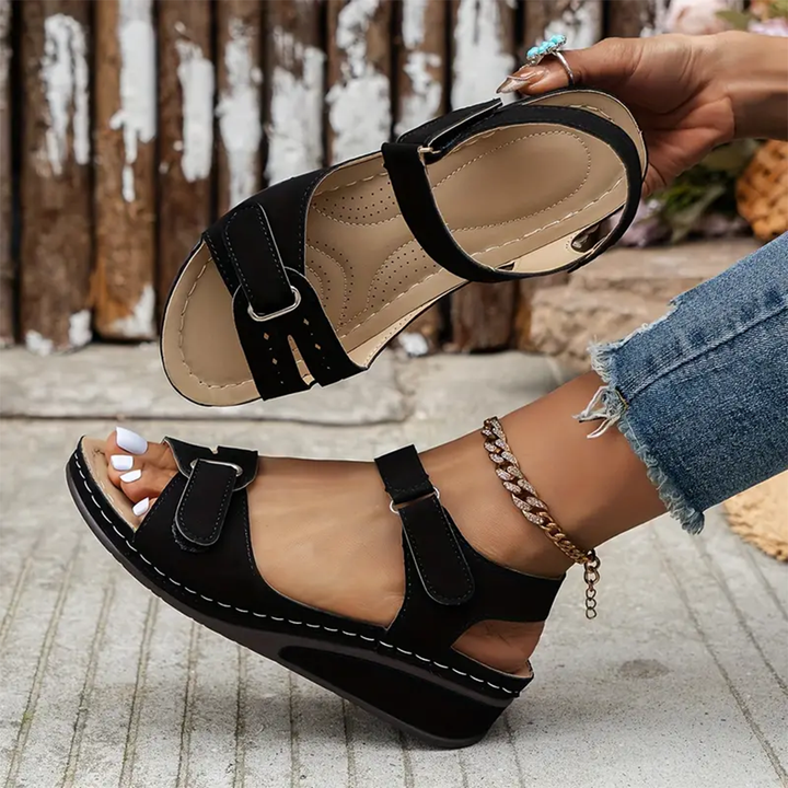 Nolwenn - Comfortable and Elegant Sport Wedge Sandals