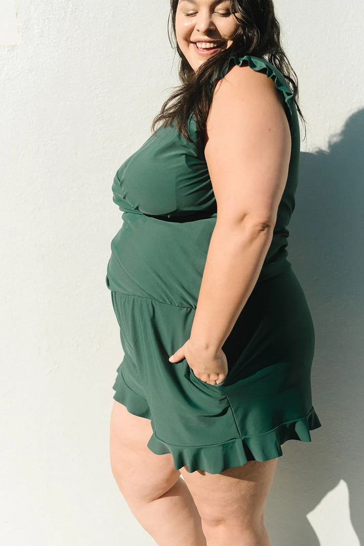 Melisande - Swimsuit with ruffles and built-in bra