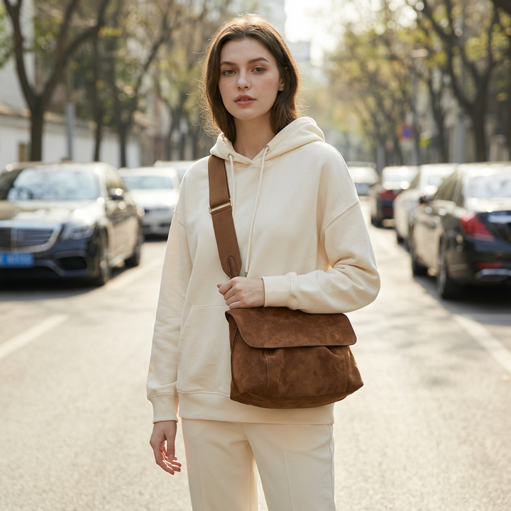 Kalinae - Vintage Suede Shoulder Bag