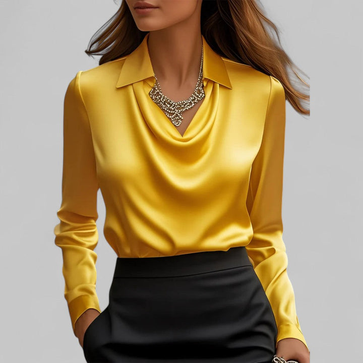 Patricia | Draped Neck Blouse
