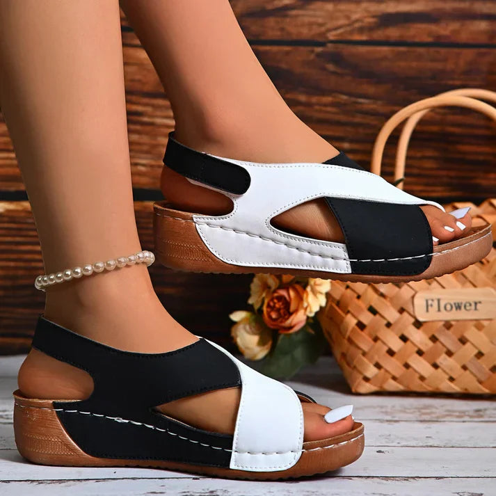 Milena - Ultra Comfortable Orthopedic Sandals with Slanted Heel for Women