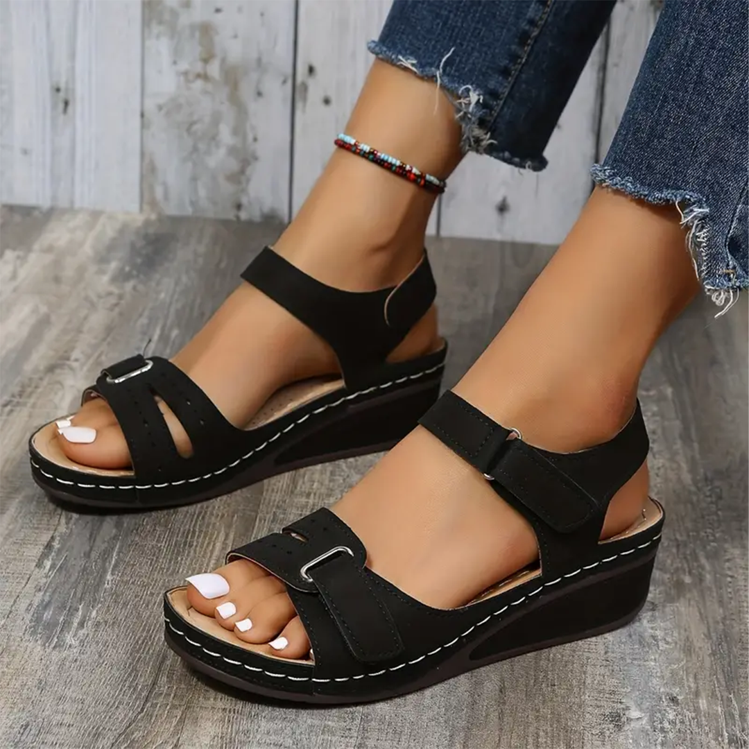 Nolwenn - Comfortable and Elegant Sport Wedge Sandals