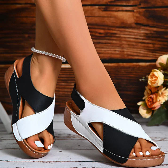 Milena - Ultra Comfortable Orthopedic Sandals with Slanted Heel for Women