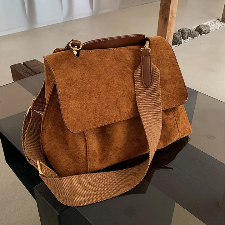 Kalinae - Vintage Suede Shoulder Bag