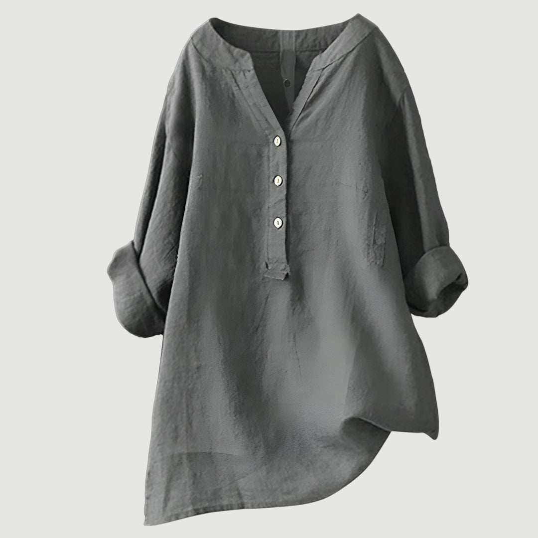 Claire | Relaxed Linen Button Tunic