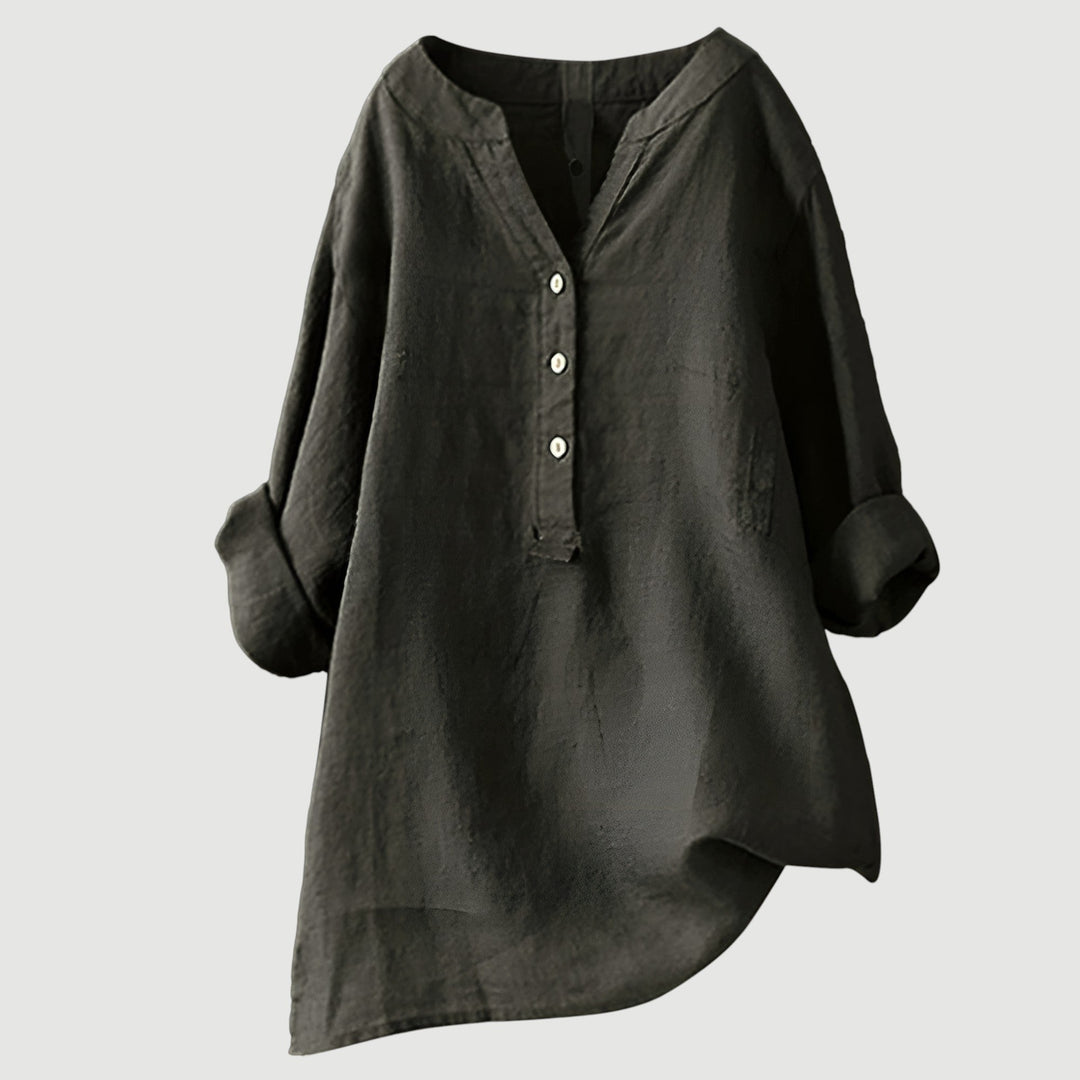 Claire | Relaxed Linen Button Tunic