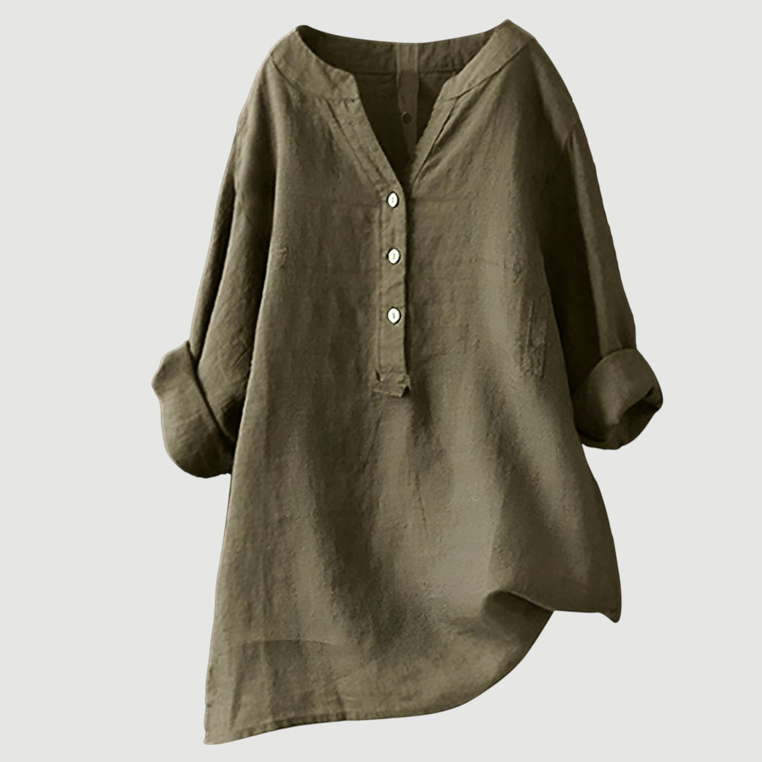 Claire | Relaxed Linen Button Tunic