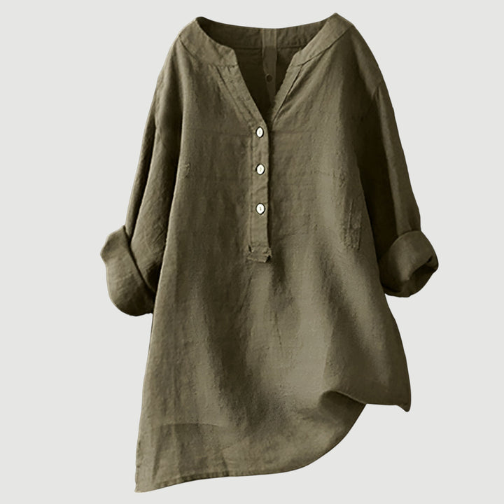 Claire | Relaxed Linen Button Tunic