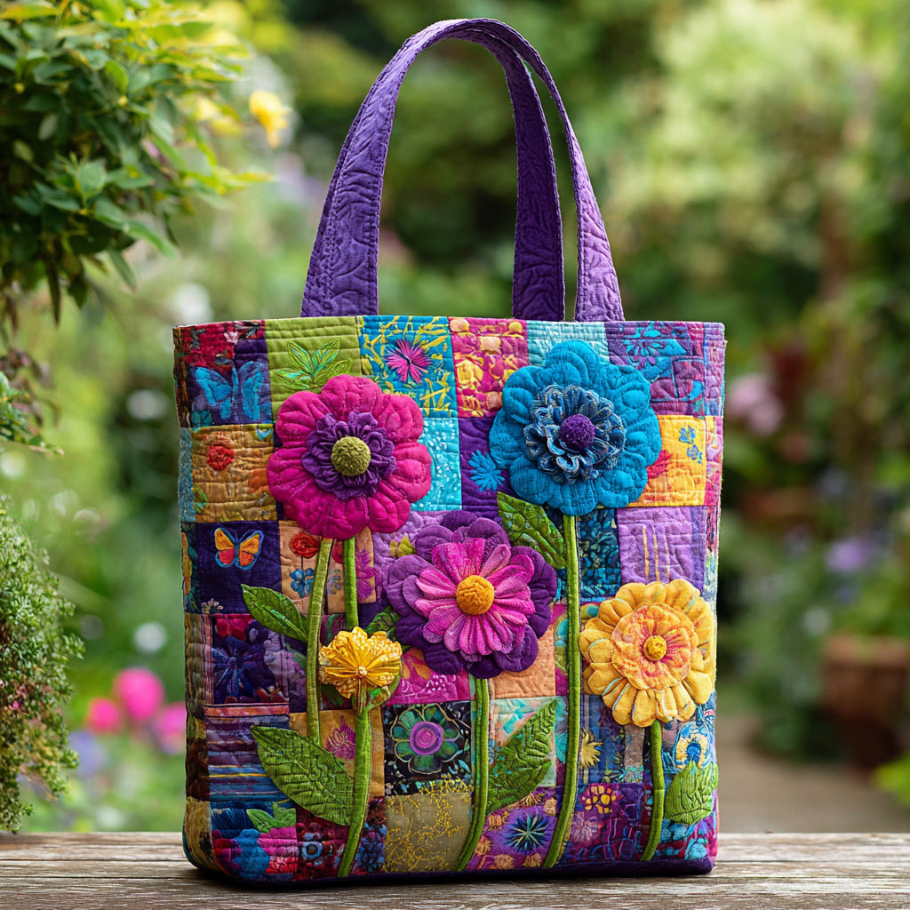 Gwenavella - Artistic Bag with 3D Floral Pattern
